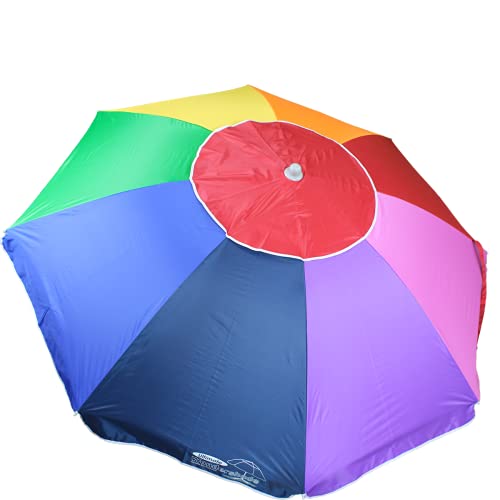 Wondershade Ultimate Portable Sun Shade Umbrella – Lightweight Adjustable Outdoor Patio & Beach Umbrella with Tripod Base (Rainbow) - color: Rainbow