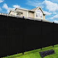 UPGRADE 0 5' X 5 0' Privacy Fence Screen Outdoor Mesh Fencing Covers Screen Fence Wind Block with Grommets for Patio Garden Wall Backyard Black (We Make Customized)