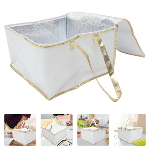 Cabilock Insulated Food Bag 16.14X16.14X8.66In Portable Heat Preservation Takeout Storage Bag for Hot and Cold Meals Outdoor Catering