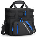 Maelstrom Lunch Box, 20L Insulated Lunch Bag for Men Women, Expandable Double Deck Leakproof Cooler Bag with 6 Pockets, Reusable Lunch Tote Bag for Work, Picnic, Travel, Black - color: Black