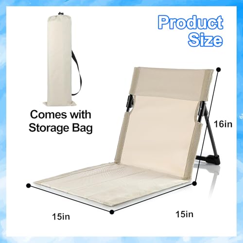 2 Pack Foldable Seat for Poolside Chairs, Portable Outdoor Poolside Chairs for Edge of Pool, Beach Chair, SwimmingPool Accessories,Pool Seats for Edge,Beach Camping Picnic Lawn Accessories-Light Beige - color: Light Beige(2 Pack)