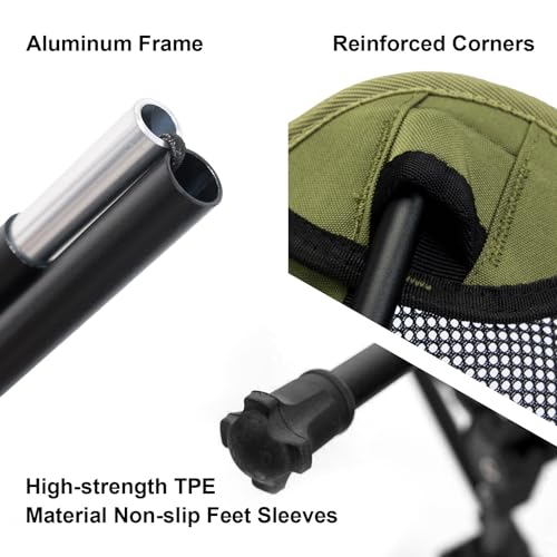 MellowCamp Camping Chair, Ultralight Folding Backpacking Hiking Chair, Compact Portable for Hiking, Camping, Backpacking, Beach, Roadtrip (Olive Green) - color: Olive Green