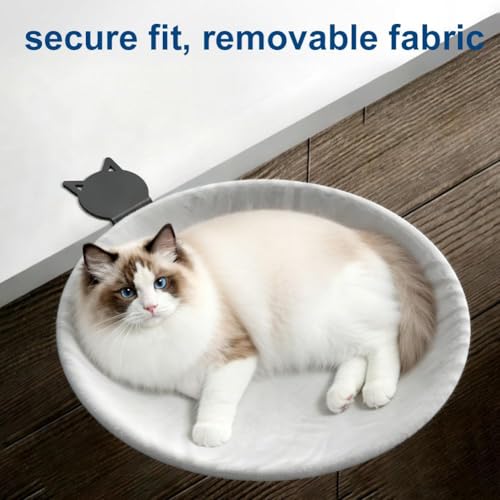 Adjustable Cat Desk Bed,Cats Hammock with Steel Clamp,Removable Faux Rabbit Plush Cover,Modern Indoor Cat Nest Furniture,Washable Hanging Cats Bed for Office Desks and Game Tables (Pink1) - color: Pink1