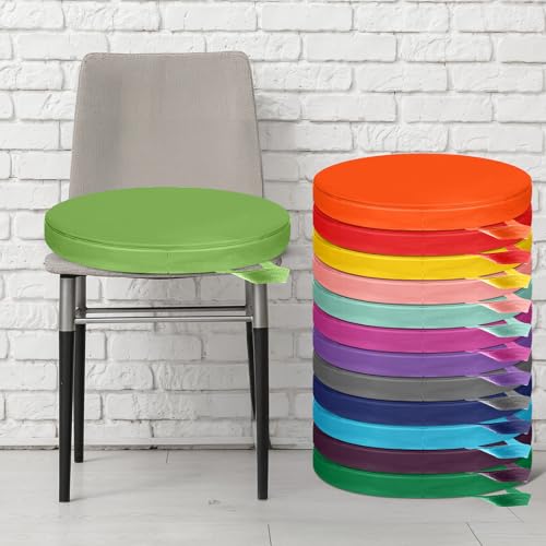 Timgle 25 Pcs Floor Cushions 15 Inch Flexible Seating Bulk Foam Floor Seats Pillows Portable Seating with Handles for Home(Round) - style: Round