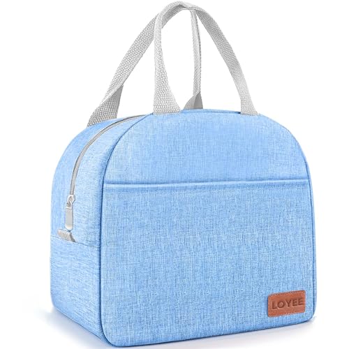 Lunch Bag Lunch Box for Women & Men, Large Capacity Insulated Lunch Bag for Adult, Leakproof Reusable Lunch Tote Bags for Work/Office/Travel/Picnic (Blue) - color: Blue