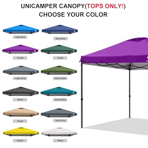 10x10 Pop Up Canopy Replacement Top Cover with Air Vent for Straight Leg Canopy Tent, Waterproof for Outdoor Garden Patio Camping Sun Shade (Purple) - color: Purple