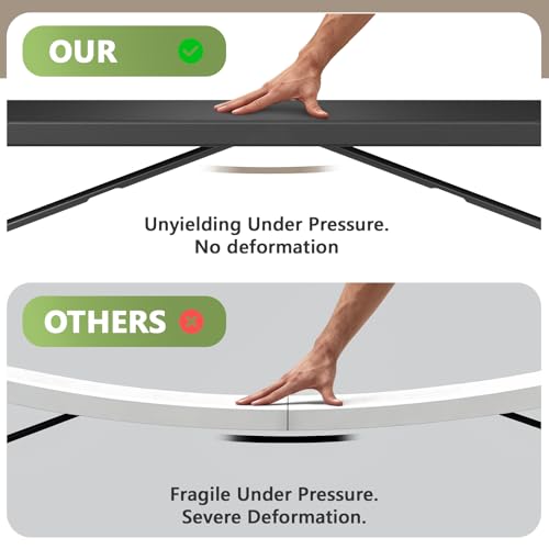 6ft Folding Table, Heavy Duty Plastic Card Table with Foldable Steel Legs, Metal Frame Support up to 600 lb, Portable for Indoor, Outdoor, Picnic, Camping, Dining, Party, Black - color: Black, size: 6FT