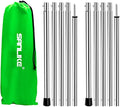 SANLIKE Telescoping Tarp Poles Adjustable Tent Poles for Tarp Canopy Awning Shelter Backpacking Hiking - (Adjustable Length - Steel Increase Thinckness) - color: Adjustable Length - Steel Increase Thickness 0.6mm