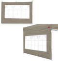 SCOCANOPY 2PCS SideWall with Window for 10x10 Canopy Frame (10X10, Khaki) - color: khaki, size: 10X10