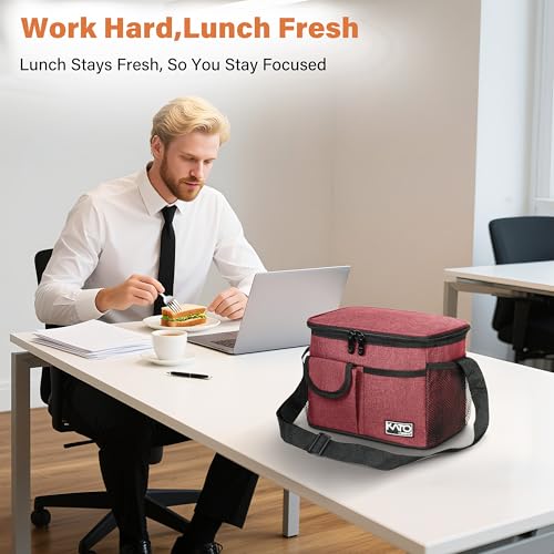 Tirrinia Insulated Lunch Bag for Women Men, Leakproof Lunch Box Containers for Adult, Work, School, Soft Lunchbox for Kids,Boys, Adult Cooler Bag for Picnic Hiking Beach,Red - color: Red, size: Medium -8L