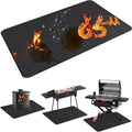 65X48in Grill Mats for Outdoor Grill,Fits Most Grills, Smokers, Griddles and Outdoor Charcoal, Flat Top,Deck and Patio Protector - size: 65x48