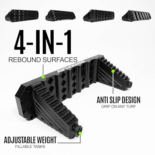 QuickPlay Replay Station 4-in-1 Soccer Rebounder Board - Portable Rebound Board for Backyard - Dual Surface, Dual Angle Soccer Passing Board for Passing & Reaction Skills - Soccer Training Equipment - style: Replay Station PLUS