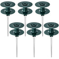 Chumia 10 Inch Garden Hose Guide Spike, Zinc Coated Rustproof Heavy Duty Metal Stake, Sturdy Top, Keeps Garden Hose Out of Flower Beds, Hose Guard for Yard Plant Protection(6 Pieces,Dark Green) - color: Dark Green