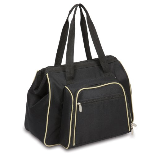 Picnic Time Toluca Insulated Cooler Picnic Tote, Black - color: Black