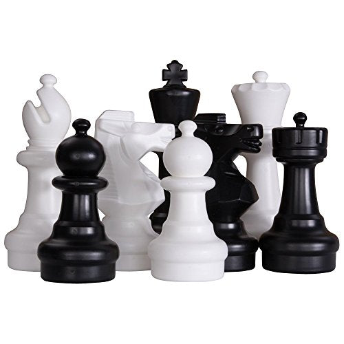 MegaChess Giant Chess Set Game with 12" Tall King - A Large Chess Set Yard Game for Families Looking for Outdoor Jumbo Games - 32 Large Pieces Made from Durable HDPE (Nylon Mat Board Included)