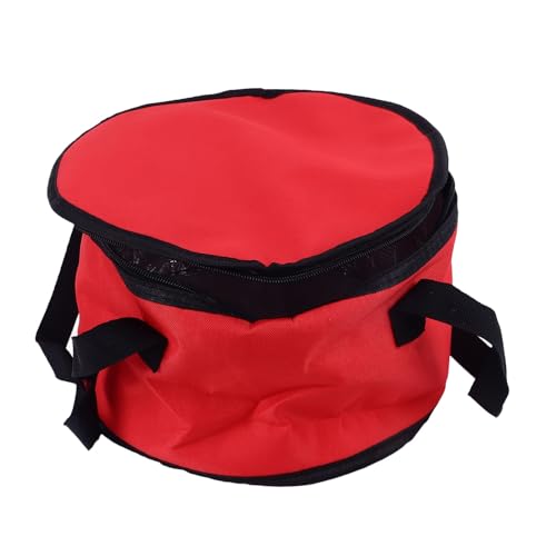 Haofy Round Insulated Casserole Carrier Bag for Picnic, Oxford Cloth, Reusable Cooler, Thermal Picnic Bag (red)