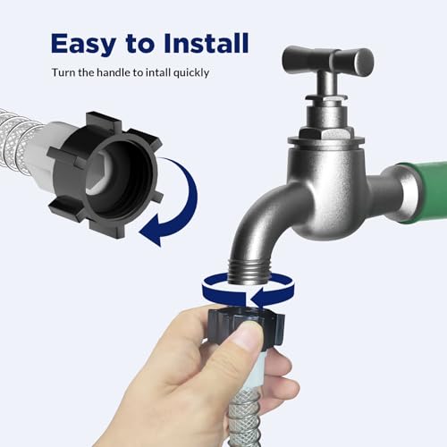 Membrane Solutions Flexible Hose Protector - Eliminates Hose Crimping and Straining at Faucets and Water, Suit for RV, Garden & Car Wash Hose Extension Adapter, 2 Pack