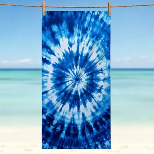 Tie Dye Microfiber Lightweight Beach Towel Sand Free Quick Dry Absorbent Thin Towels Blanket for Swimming Pool Camping Beach Vacation Essentials Accessories Travel Things for Cruise Gym - color: Lcs Multicolor 01536