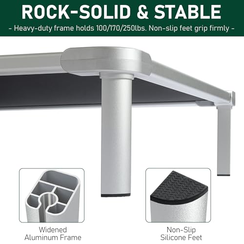 Senneny Chew Proof Elevated Dog Bed Large Sized Dog, Raised Cot for Indoor Outdoor Camping, Heavy-Duty Chew Resistant Hidden Fabric Indestructible Dog Bed, L, 50" L x 33" W x 8" H - size: L - 50"L x 33"W x 8"H