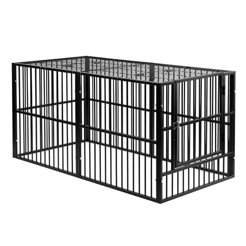 Heavy Duty Dog Fence Roof for 32" High Exercise Pens, Easy Assembly, Compatible (Roof Only) - color: Black, style: Roof