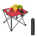 Moclever Foldable Camping Table–Ultralight Portable Table with Cup Holders&Carry Bag, Perfect for Outdoor Adventures,Picnic,Beach, BBQ,Hiking & Home Use - style: 1 Pc Red