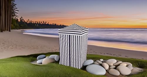 Impact 4'x4' Pop up Changing Dressing Room, Black and White - color: Black,White