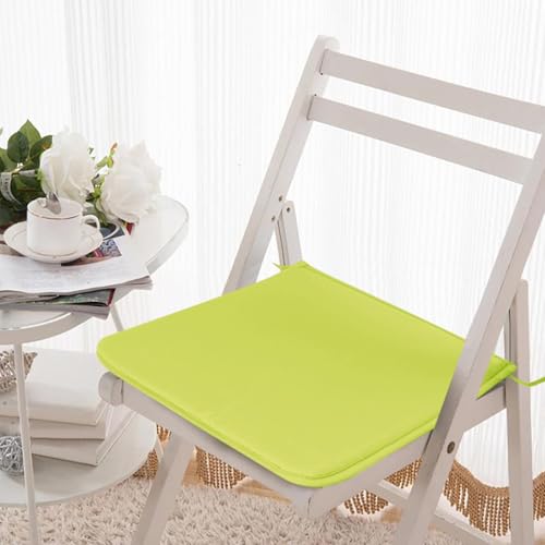 2-Pack Square Seat Cushions (15x15) - Soft Chair Pads with Ties for Indoor/Outdoor Use, Solid Color Comfort for Stools & Dining Chairs (Yellow) - color: Yellow