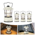 Consciot CL1 Mini Dual Light Sources LED Lantern, Retro Style Battery Powered Lamp, Dimmable Warm White and Daylight Modes, Up to 200H Run Time, Portable Atmosphere Lights for Indoor & Outdoor Use - size: 4 Pack