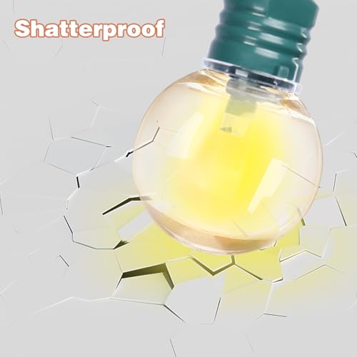 Afirst Solar Outdoor String Lights 15FT with 25 LED Bulbs St. Patrick's Day Patio Lights for Garden Backyard Porch Balcony (Green) - color: Green