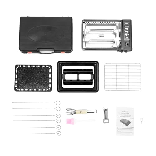 Portable Camping Griddle Butane Flat Top Grill Butane Stove Portable Butane Gas Grill Outdoor Cooking Camping Flat Top Grill for Kitchen, BBQ, 1 Burners