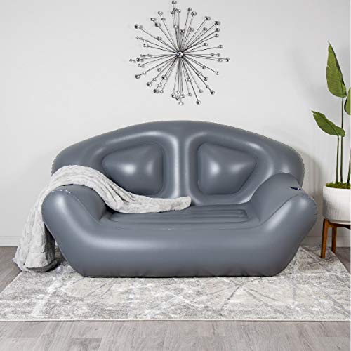 Milliard Inflatable Couch - Air Sofa – Perfect Lounger for Camping, Beach and Home (Grey)