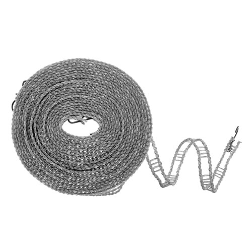 uxcell Windproof Clothesline, 8M 26ft Plastic Non-Slip Clothes Drying Rope Portable Travel Clothesline for Courtyard Outdoor Laundry Camping, Grey - color: Gray, size: 26.2ft