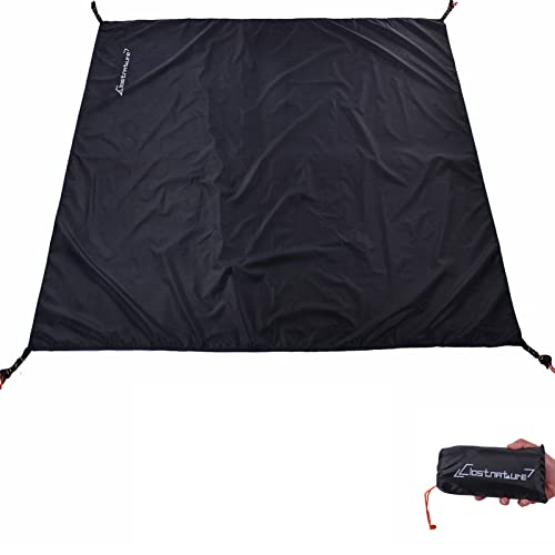Clostnature Tent Footprint - Waterproof Camping Tarp, Heavy Duty Tent Floor Saver, Ultralight Ground Sheet Mat for Hiking, Backpacking, Hammock, Beach - Storage Bag Included - color: Black, size: 118'' x 118''