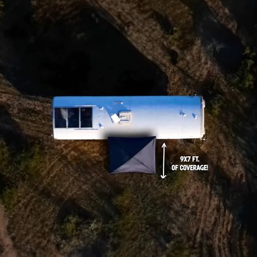 MoonShade Portable Vehicle Awning, Large 9' x 7' Lightweight Car Canopy for Trucks, SUVs, Vans, Campers & Outdoor Adventures (Shadow Blue) - color: Shadow Blue OG