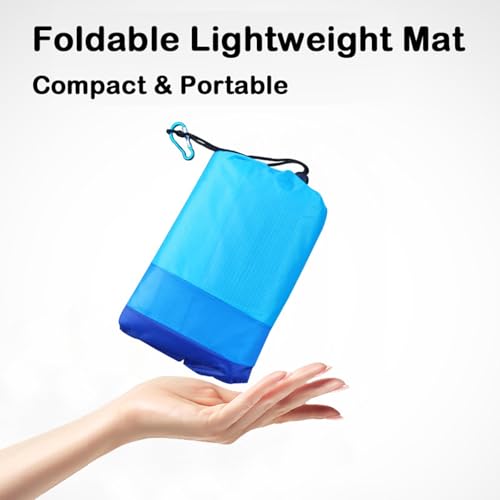 Beach Blanket Sandproof Waterproof 79" x 83", Extra Large Beach Mat, Sand Free Quick Drying Camping Blanket, Lightweight Foldable Beach Essentials for Outdoor, Picnic & Travel - size: 79x83 Inches