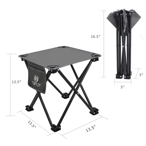 Opliy Camping Stool 2 Pack,13.5 Inch Portable Folding Stool for Outdoor Gardening and Beach Hiking Fishing,Foot Stool with Carry Bag (Gray) - color: Grey
