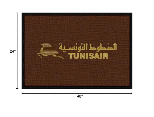 Commercial Floor Mat Personalized Area Rug Any Size Color Logo Shape Pattern Indoor and Outdoor Washable Entrance Mat Entryway Welcome Non-Slip Mat Durable Wear Resistance Rug - color: Brown, size: 4'x2'/120x60cm