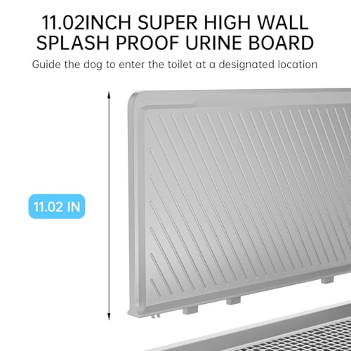 Indoor Dog Potty Tray with High Wall,25.59"X19.69" Pee Pad Holder,Dogs Litter Box,Mesh Training Toilet for Puppy and Small Size Dog,Housebreaking Supplies, Pet Products (White) - color: White