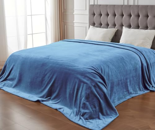 Edenleaf Big Oversized Soft Blanket, Giant Fleece Companion 120x120, California King Warm Blanket for Whole Family, Bed, Sofa, Couch, Travel, Camping 120x120 Sky Blue - color: Sky Blue