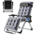 Slsy Zero Gravity Chair, Reclining Lounge Chair with Removable Cushion & Tray for Indoor and Outdoor, Patio Recliner Folding Reclining Chair - color: Medium Gray, style: Zero Gravity Chair