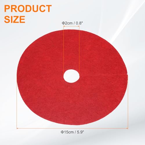 HARFINGTON 4pcs Tree Mulch Ring 5.9 Inch Non-Woven Round Tree Protector Weed Barrier Mat Plant Cover Rings for Weed Grass Control Root Protection, Red - color: Red, size: 5.9