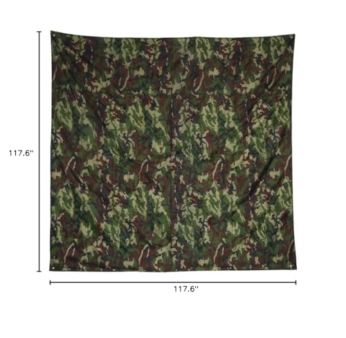 Camping Tarp Ground Cloth, Waterproof Lightweight Tent Footprint, Compact Portable Tarp Shelter for Hiking Backpacking Picnic, Outdoor Survival Blanket Alternative, 3x2.9m Camo - size: 9.8*9.5'