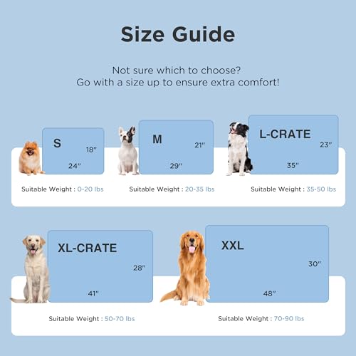 Bedsure Cooling Mat for Small Dogs - Q-Max>0.4 Thin Breathable Crate Pad Indoor for Puppy and Cat with Chill Cool Fiber and Non-Slip Bottom，Portable Washable Kennel Mat in Outdoor Summer, 24x18, Blue