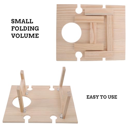 Portable Foldable Outdoor Picnic Table Wooden Square Wine Serving Desk 30x24 Inch Mini Table for Lawn Beach Camping
