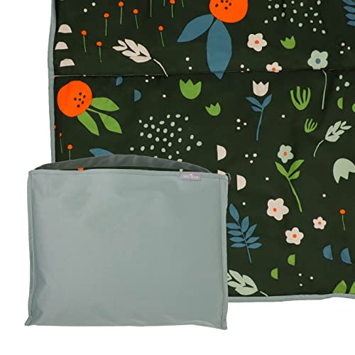 RED ROVR Large Indoor/Outdoor Adventure Blanket |for Parks, the Beach and Indoor activites |Compact with Shoulder Strap & Pocket (Orange Blossom) - color: Orange