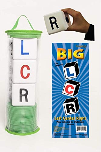 LCR Big Left Center Right™ Dice Game - Zip Bag (Green) - color: Green
