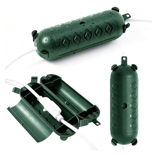 3 Pack Green Outdoor Extension Cord Cover IP44 Waterproof, Weather-Resistant Electric Cord Cover, Outdoor Plug and Holiday Lights Protector for Halloween, Christmas - color: Green-large size
