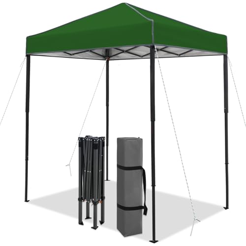 6x4 Pop Up Canopy Tent, Instant Portable Beach Canopy, Outdoor Tent with Carry Bag for Camping, Sports, Tailgating, Events, Green - color: Green, size: W/O Wall