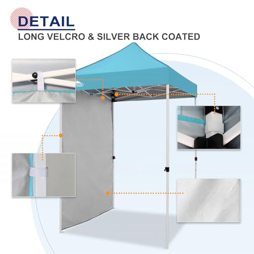 EAGLE PEAK Canopy Sidewall for 5x5 Pop Up Canopy Frame, Single Side Wall Panel Only (Fits 5x5 Straight Leg Frame, Canopy Top or Frame NOT Included), Light Blue - color: Light Blue