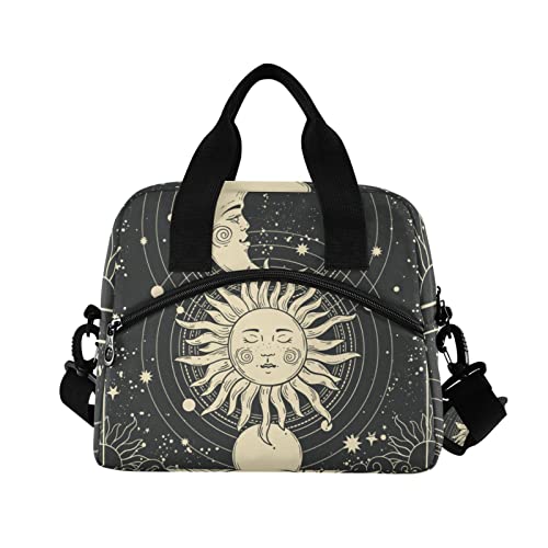 Astrology Tarot Goth Insulated Lunch Bag Reusable Lunch Tote Bag Cooler Bag for Women Men Adult Lunch Box with Adjustable Shoulder Strap Leakproof Lunch Bag for Work School Picnic Camping - color: Astrology Tarot Goth